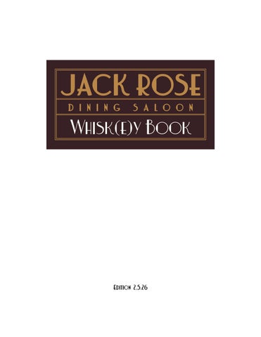 Whisk(e)y Book 2.5.26