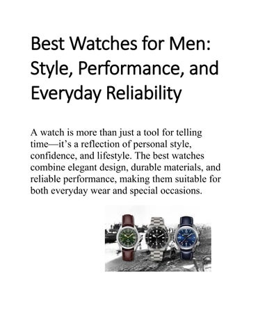Best Watches for Men