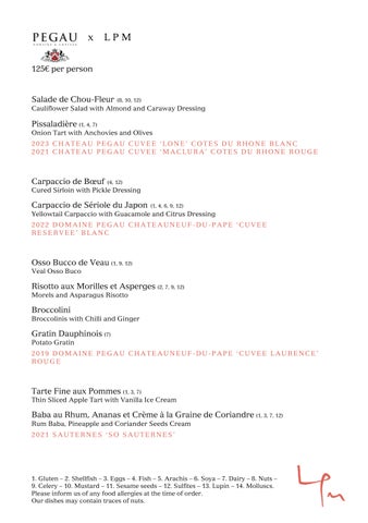 LPM | Château Pegau wine dinner