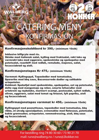 Konfirmasjonscatering
