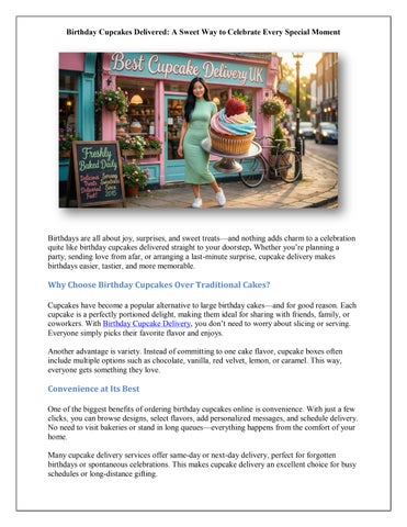 Birthday Cupcakes Delivered A Sweet Way to Celebrate Every Special Moment