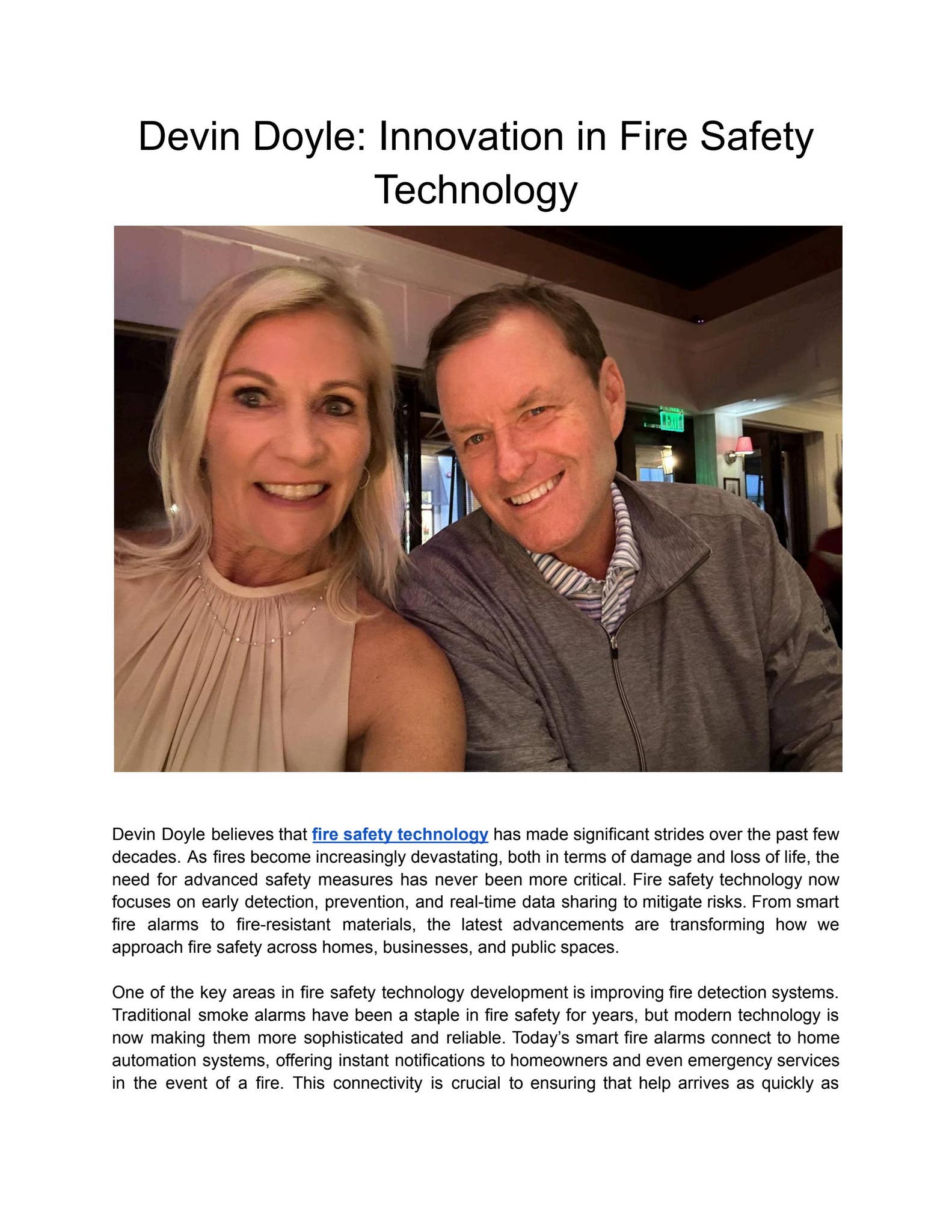 Devin Royle Devin Doyle: Innovation in Fire Safety Technology by Devin Doyle - Issuu
