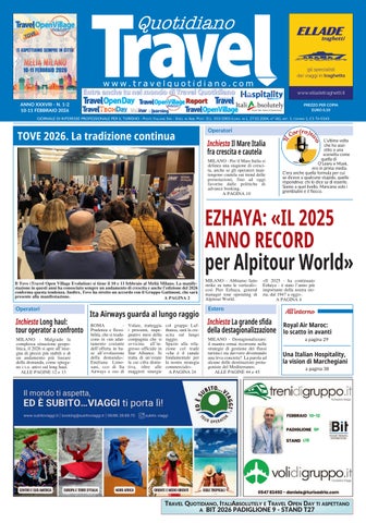 Travel Quotidiano 10-11 febbraio 2026