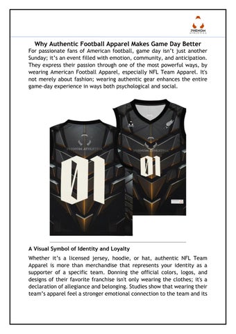 Why Authentic Football Apparel Makes Game Day Better