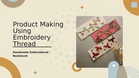 Product Making Using Embroidery Thread