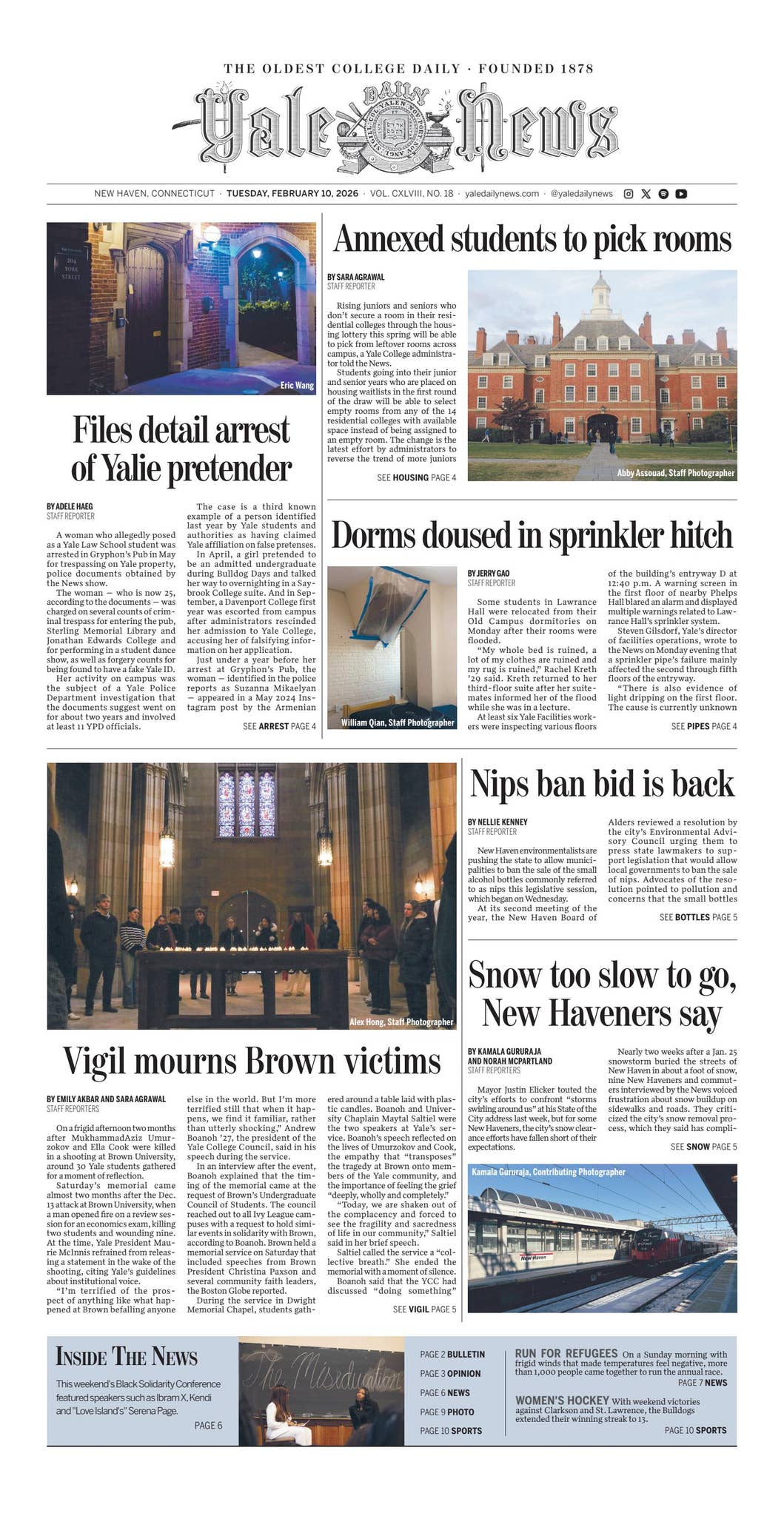 Yale Daily News — February 10, 2026 by Yale Daily News - Issuu