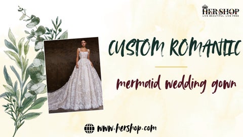 Custom romantic mermaid wedding gown.