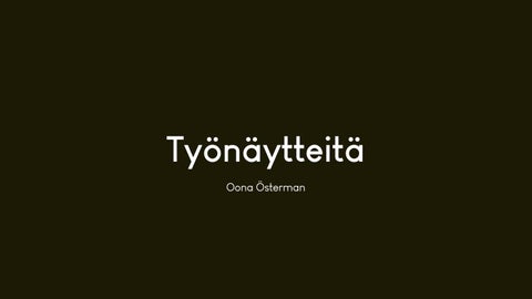 Työnäytteitä