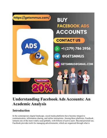 Buy Facebook Ads Accounts