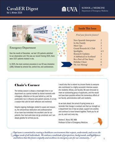 EMED CavaliER Digest Vol. 1 Winter 2026