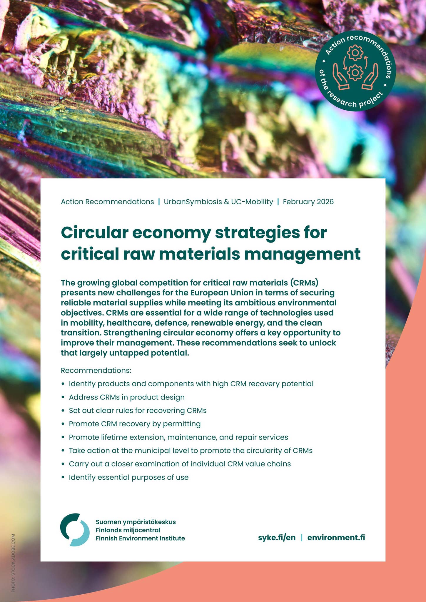 Circular economy strategies for critical raw materials management by ...