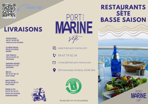Hotel Port Marine - les restaurants à Sète