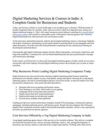 Digital Marketing Guide in India – Services & Courses