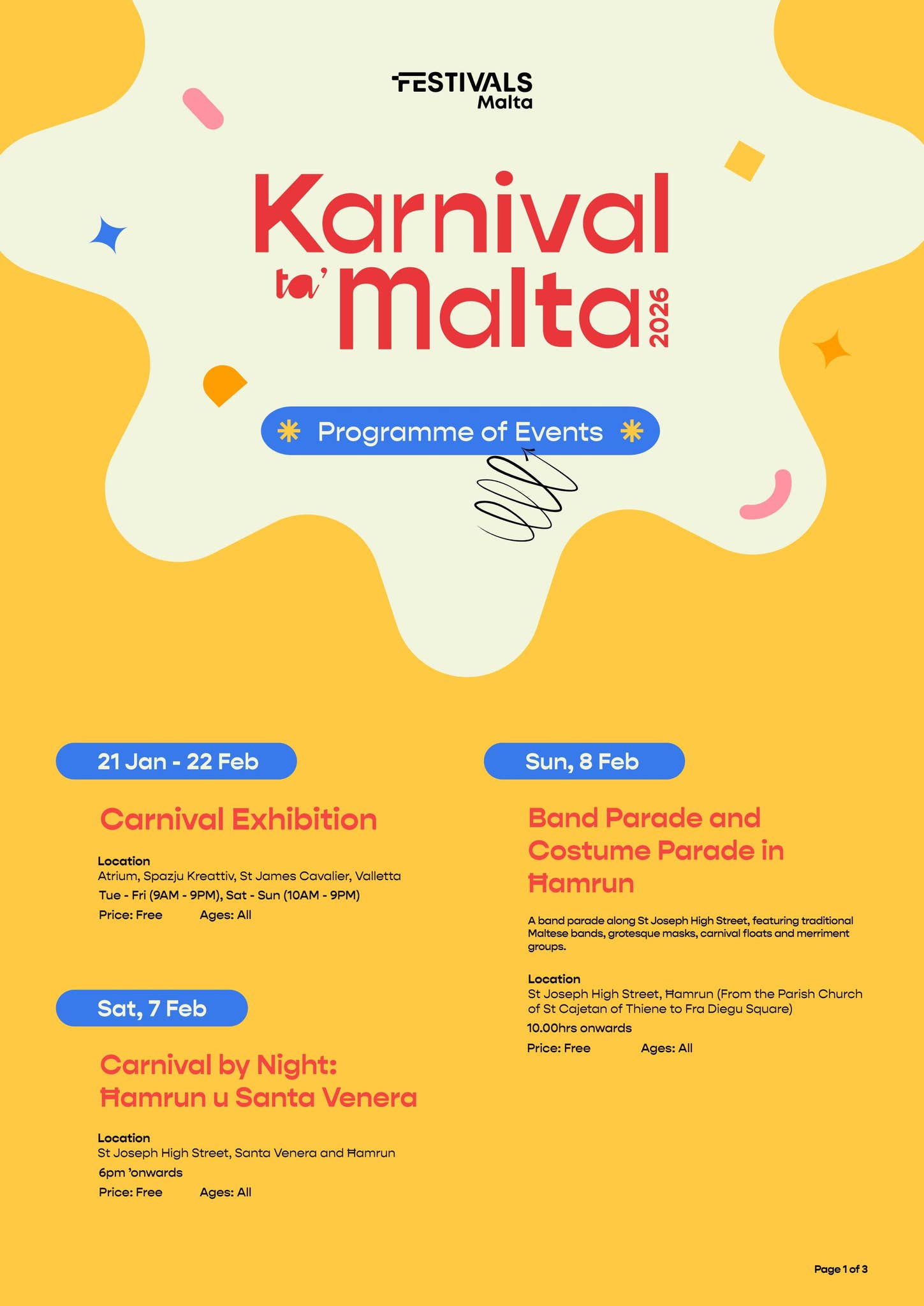 Carnival Programme 2026 by Malta Tourism Authority - Issuu
