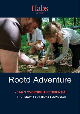 Year 3 residential - Rootd Adventures 2026 by Habs Elstree Schools - Issuu