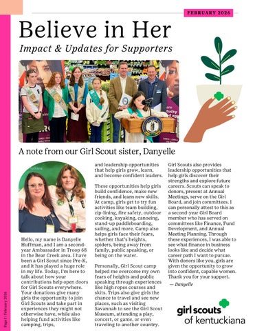 Believe in Her Newsletter February 2026