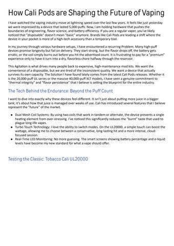 How Cali Pods are Shaping the Future of Vaping.docx