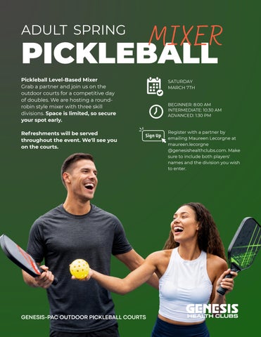 Adult Spring Pickleball Mixer | March 2026