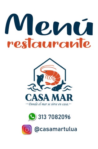 carta de menu casa mar