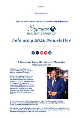 Signature Real Estate Finder Newsletter Feb 2026