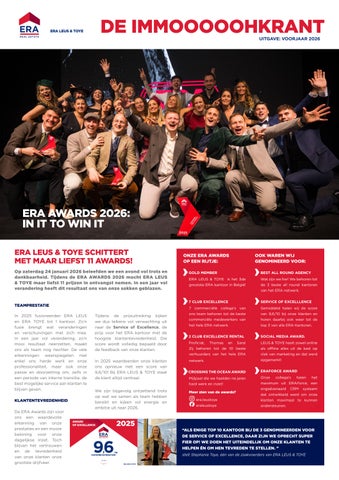 ERA LEUS & TOYE - DE IMMOOOOOHKRANT - 2026 UITGAVE Grimbergen Meise