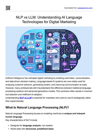 NLP vs LLM: Breaking Down the Technology Behind Modern AI Communication