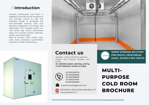 Awotech Multipurpose Cold Room Trifold Brochure