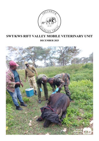 SWT/KWS Rift Valley Veterinary Unit Report for December 2025
