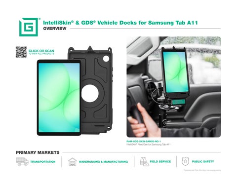 Buyer's Guide: IntelliSkin® & GDS® Vehicle Docks for Samsung Tab A11