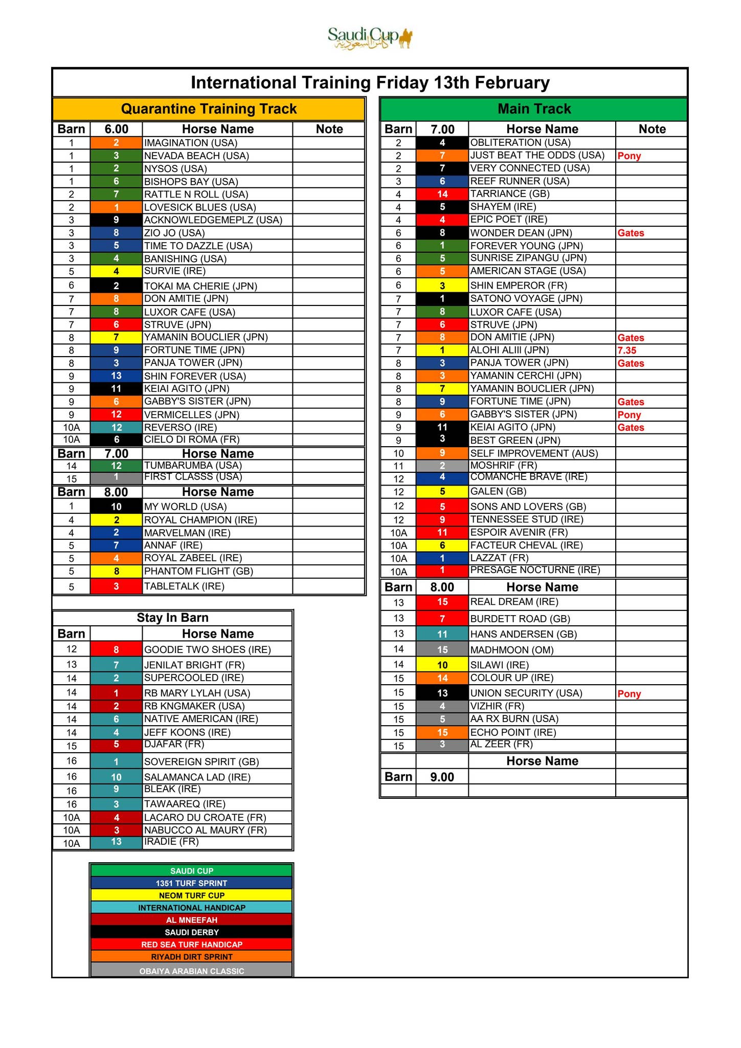 Saudi Cup 2026 公式プログラム #25 The Saudi Cup 2026 Track Training Schedule by equestrian-jcsa - Issuu