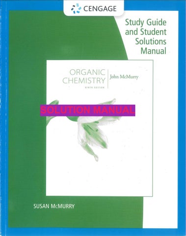 Study Guide and Student Solutions Manual for Organic Chemistry McMurry's  John E_ McMurry  9th editi
