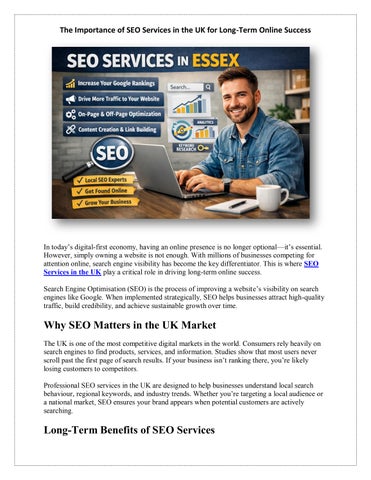 The Importance of SEO Services in the UK for Long-Term Online Success