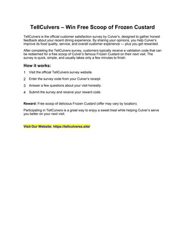 TellCulvers Survey