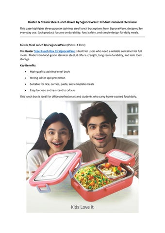 Buster & Staaro Steel Lunch Boxes by SignoraWare