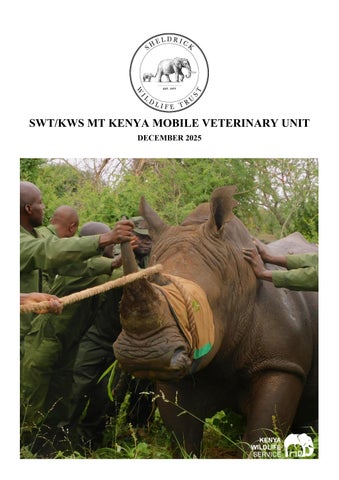 SWT/KWS Mt Kenya Veterinary Unit Report for December 2025