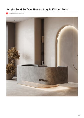 Acrylic Solid Surface Sheets | Acrylic Kitchen Tops