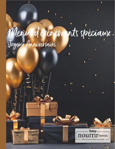 Birthday Menu Package - Sysco Nutrition Services- FR