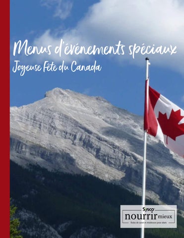 Canada Day Menu Package - Sysco Nutrition Services- FR