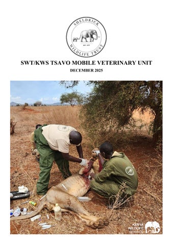 SWT/KWS Tsavo Veterinary Unit Report for December 2025