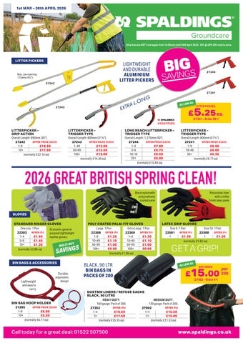 Great British Spring Clean | Spaldings Groundcare Offers | Mar - April 2026