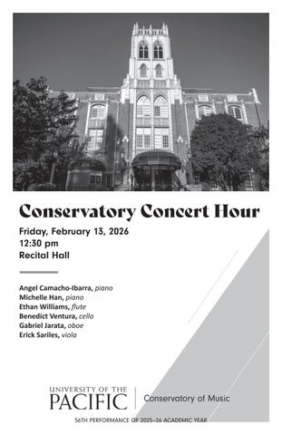 Conservatory Concert Hour 02-13-2026