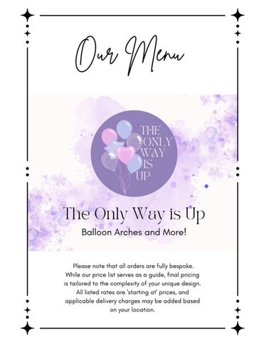 Copy of Balloon Menu - Blue 