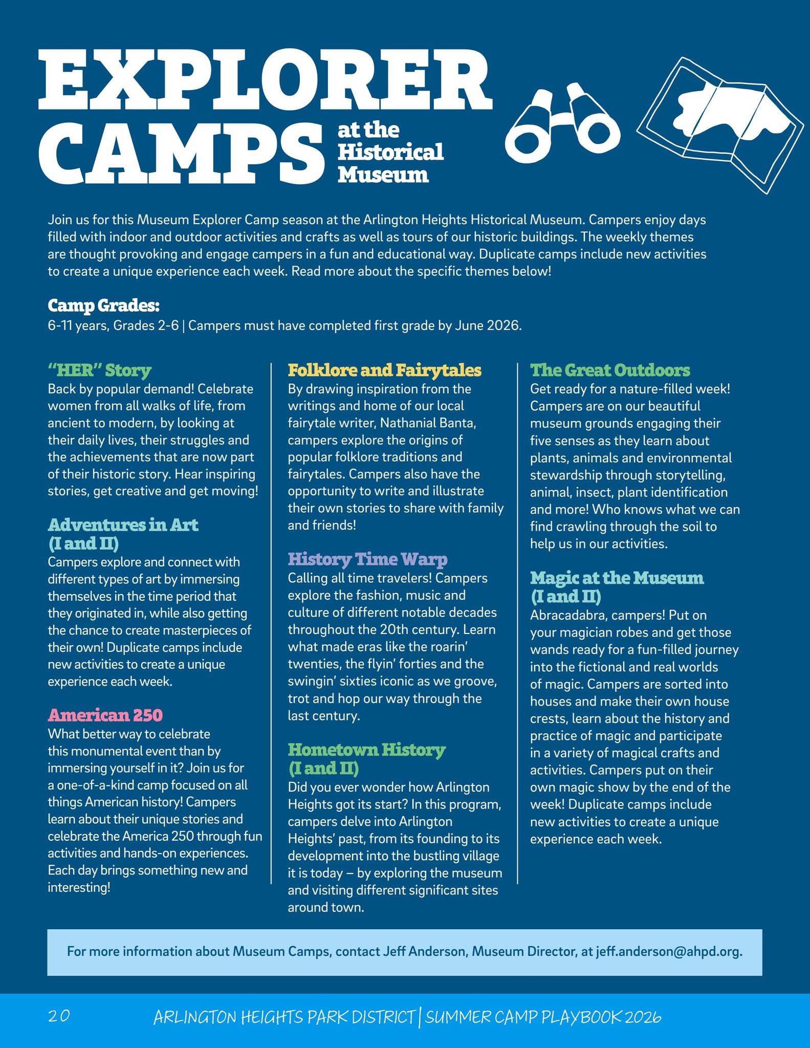 AHPD Summer Playbook 2026 by Arlington Heights Park District - Issuu
