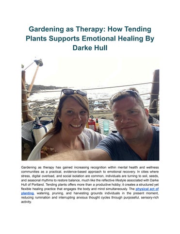 How Tending Plants Supports Emotional Healing By Darke Hull