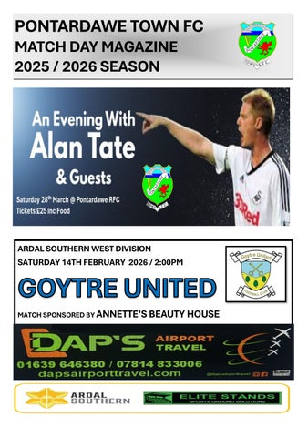 Saturday 14th February : Goytre United