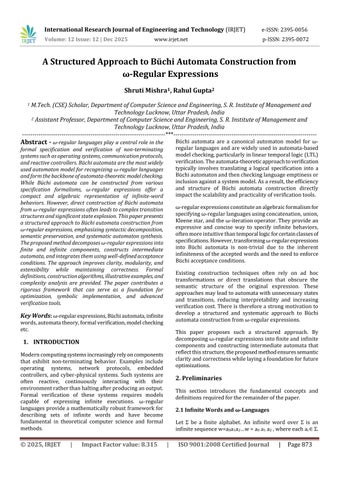 A Structured Approach to Büchi Automata Construction from ω-Regular Expressions