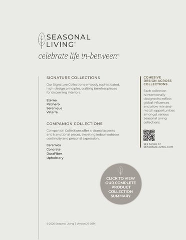Seasonal Living 春季 2026 Indoor | 户外 目录 第 5 页