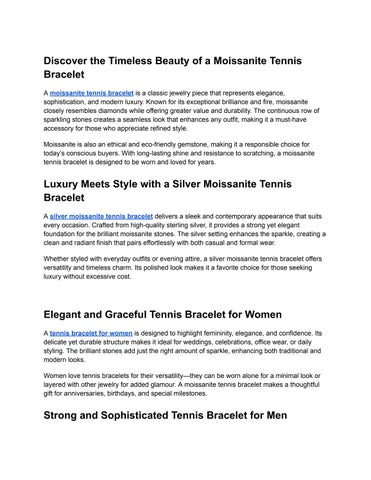 Moissanite Tennis Bracelet