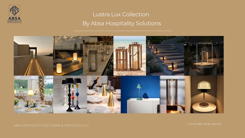 Absa Hospitality Solutions - Table Lamps & Solar - Electric Hospitality Lanterns - Presentation - Lu