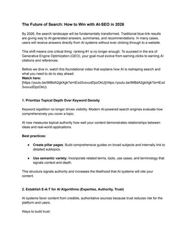 The Future of Search How to Win with AI-SEO in 2026